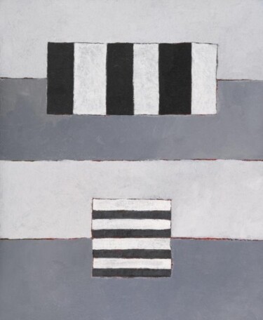 Composition abstraite 08 - gris blanc noir 65