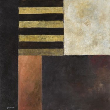 Composition abstraite 08 - ocre et brun 100